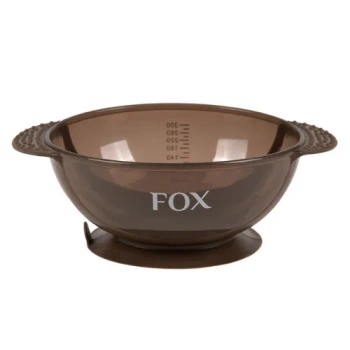 Fox miseczka earth colors z silikonową przyssawką – miseczka do farb fryzjerskich (13cm x 16cm x 6cm, Brązowa