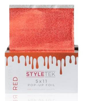 Styletek tłoczona folia do koloryzacji włosów w kolorze czerwonym