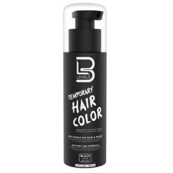 LEVEL3 Czarny żel koloryzujący do włosów i brody 125ml