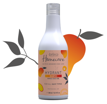Belleco Hydrant Shampoo Mango, szampon po zabiegach prostowania włosów, 300ml