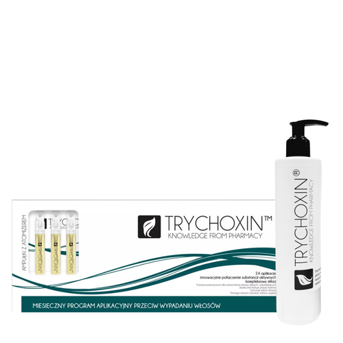 Zestaw TRYCHOXIN, szampon przeciw wypadaniu włosów + kuracja.