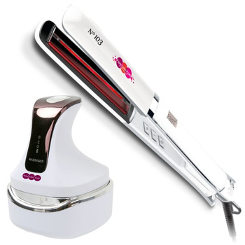 Fale Loki Koki zestaw prostownica na podczerwień N 103 i masażer skóry głowy z funkcją fototerapii