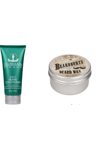 Zestaw Wosk Beardburys 50ml + odżywka Clubman 2w1.