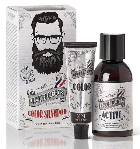 Beardburys, preparat do koloryzacji dla mężczyzn, czarny 2N