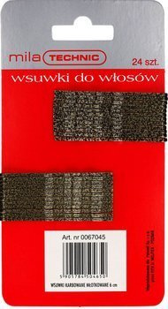 Mila, wsuwki karbowane młotkowane, 6cm