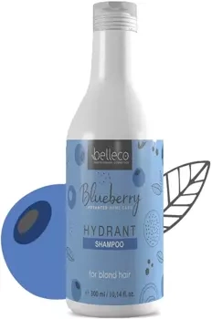 Belleco Hydrant Shampoo Blueberry, szampon po zabiegach prostowania włosów, 300ml