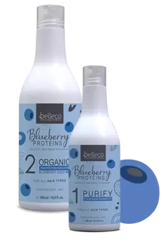 Belleco Zestaw Blueberry Protein 500 ml + Szampon oczyszczający 300 ml
