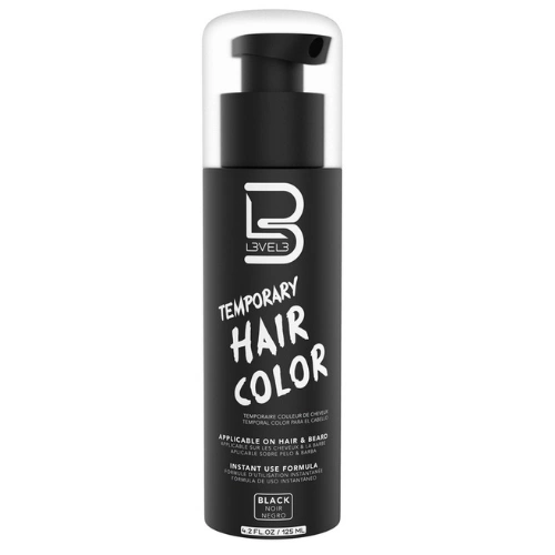 LEVEL3 Czarny żel koloryzujący do włosów i brody 125ml
