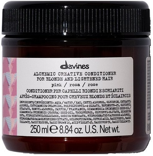 Różowa odżywka do włosów blond Davines Alchemic Pink 250 ml