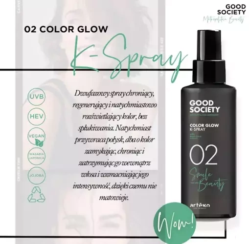 Odżywka w sprayu do włosów farbowanych Artego 02 Color Glow K-Spray Good Society 150ml