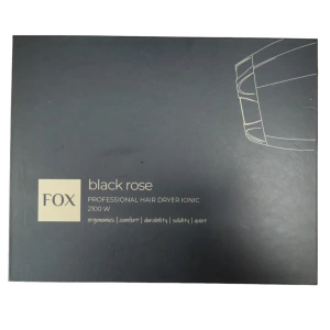 Suszarka do włosów Fox Black Rose - czarno-złota z jonizacją moc 2100 W 