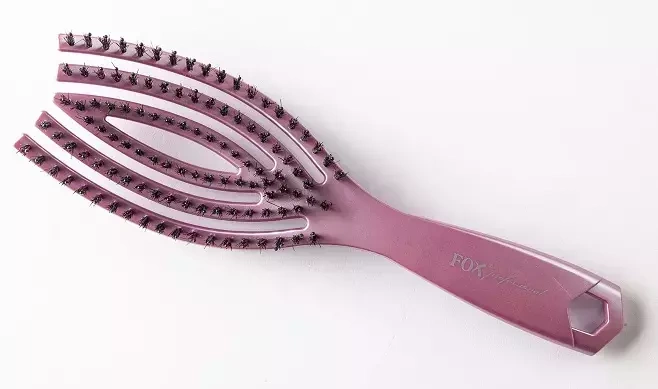 Szczotka do włosów Fox Flex Brush nylon&boar Rose violet mat