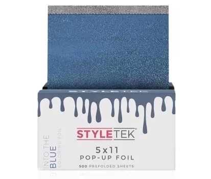 Styletek folia ryflowana cięta w paski granatowa 500 szt.