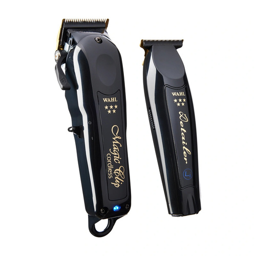 WAHL Magic Clip Cordless + Detailer Li Cordless Black Limited Edition – Zestaw Fryzjerski Bezprzewodowy z Ostrzami DLC i Akcesoriami