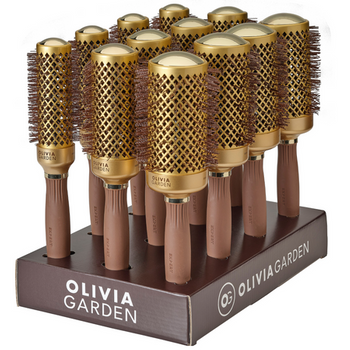 Olivia Garden expert blowout shine display szczotek  do modelowania wavy bristles gold&brown 