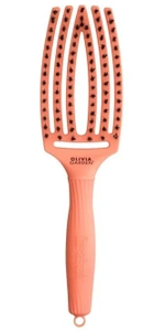 Olivia Garden, Fingerbrush Combo Medium, szczotka profilowana do rozczesywania i masażu - Coral