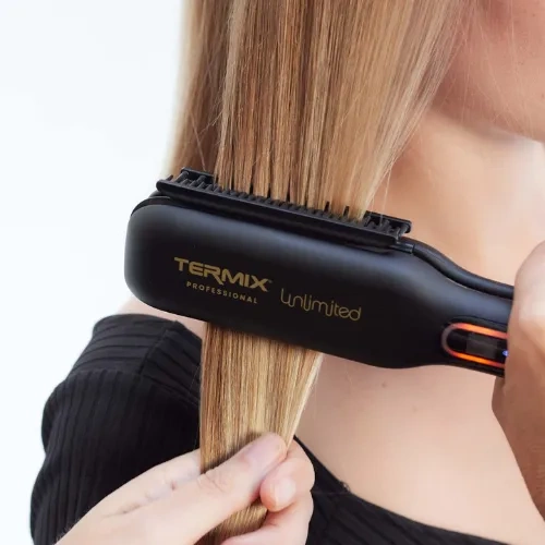 TERMIX Prostownica Professional Unlimited z Licznikiem i Grzebieniami – 230°C, Płytki Ceramiczno-Turmalinowe