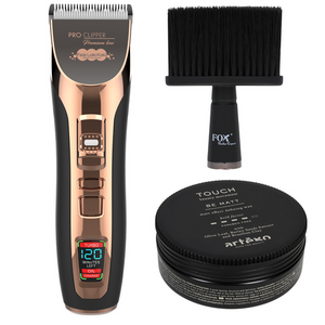 Maszynka Fale Loki Koki Premium Line Pro Clipper w zestawie z karkówka i woskiem matującym