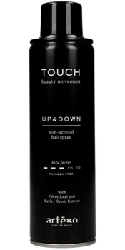 Artego, Touch, Up & Down, lakier do włosów w sprayu o średnim utrwaleniu, 250 ml