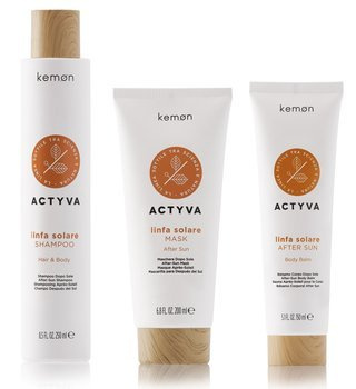 Kemon Actyva Linfa Solare, zestaw: szampon, maska i balsam, 250ml+200ml+150ml