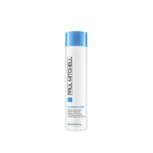 Paul Mitchell Shampoo Three 300 ml – Szampon głęboko oczyszczający, usuwający z włosów chlor i minerały