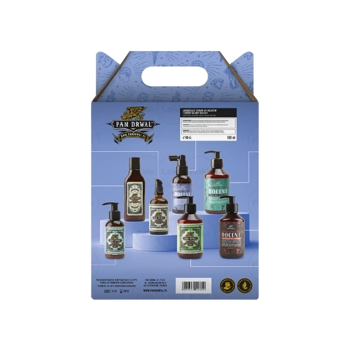 Zestaw 7 barberskich kosmetyków Pan Drwal do pielęgnacji brody i włosów
