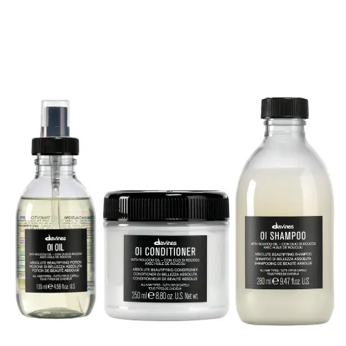 Zestaw Davines Oi nawilżający szampon 280 ml + odżywka 250 ml + olejek 135 ml