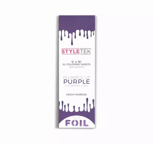 Styletek ryflowana folia do koloryzacji włosów w paski Xl purple 200 szt.