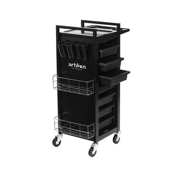 Pomocnik fryzjerski z roletą na kluczyk czarny Artego