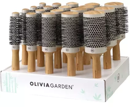 Display Olivia Garden Bamboo Touch Collection Szczotki Do Modelowania Blowout Thermal 19 sztuk