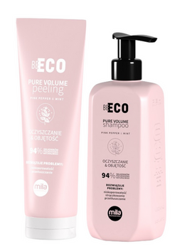 Zestaw Mila Pro BE ECO Pure Volume, szampon + peeling, 250 ml