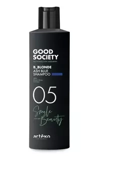 Artego Good Society szampon neutralizujący żółto - pomarańczowe refleksy z keratyną roślinną 05 B_Blonde Ash Blue Shampoo 250 ml