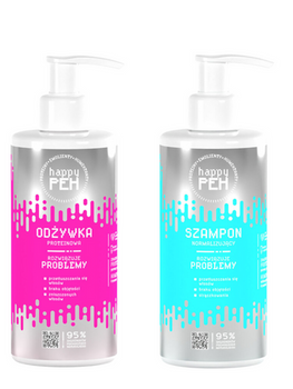 Zestaw Happy PEH, włosy pozbawione objętości, szampon 270ml + odżywka 270ml