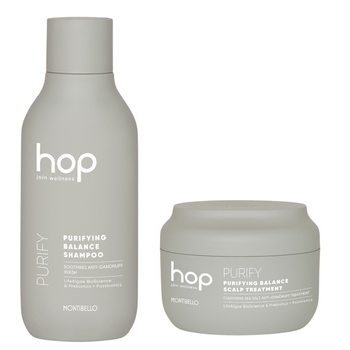 Zestaw Montibello HOP Purify Balance: szampon 300 ml + kuracja 200 ml