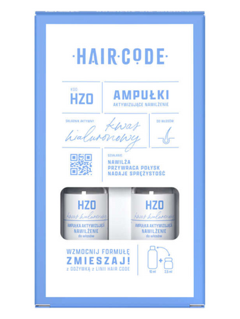 Ampułki Hair Code HZO aktywizujące nawilżenie do włosów 4x5ml