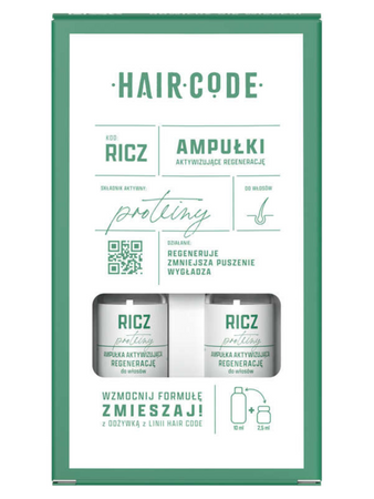 Ampułki Hair Code Ricz regenerujące włosy zniszczone 4x5ml