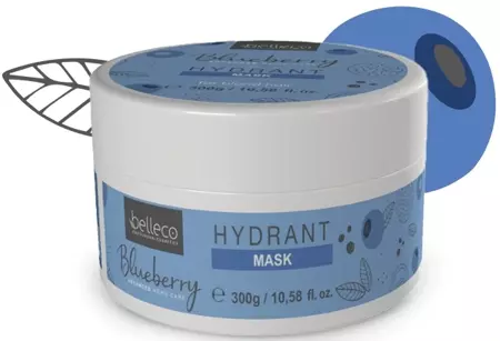 Belleco Hydrant Mask Blueberry seed Oil, maska po zabiegach prostowania włosów, 300ml