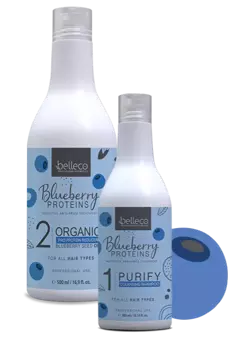 Belleco Zestaw Blueberry Protein 500 ml + Szampon oczyszczający 300 ml