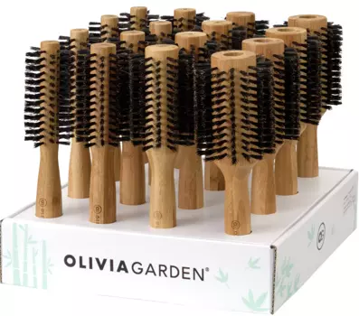 Display Olivia Garden Bamboo Touch Collection Szczotki Do Modelowania Blowout Boar 16 sztuk