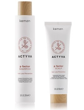 Kemon Actyva P Factor: zestaw: szampon i kuracja przeciw wypadaniu włosów, 250ml+150 ml