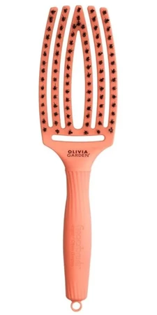 Olivia Garden, Fingerbrush Combo Medium, szczotka profilowana do rozczesywania i masażu - Coral