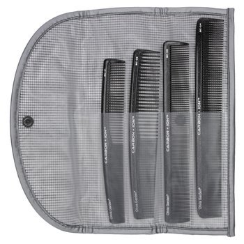 Olivia Garden, carbon + Ion comb SC, zestaw grzebieni, etui 4 szt. 