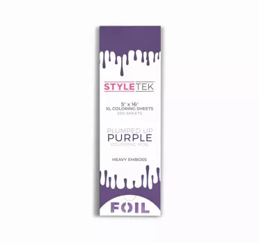 Styletek ryflowana folia do koloryzacji włosów w paski Xl purple 200 szt.