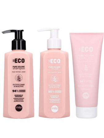 Zestaw MILA BE ECO Pure Volume szampon 250 ml + maska 250 ml + peeling 250 ml