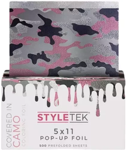 Paski do koloryzacji Styletek 5x11 pop-up foil covered in camo coloring foli