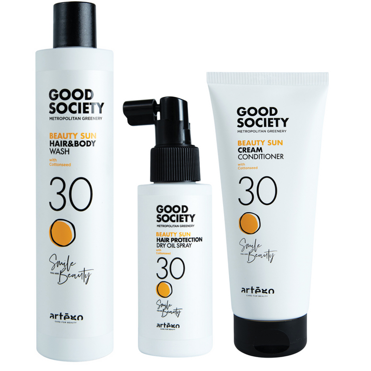 Zestaw Artego Good Society 30 beauty sun szampon 2w1+odżywka+olejek